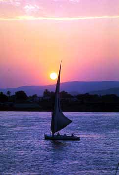 Felucca - a popular kind boats for picnics